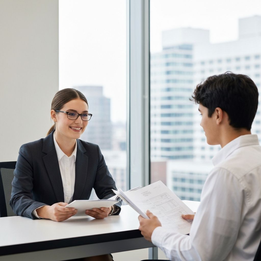 Education counselor meeting with student