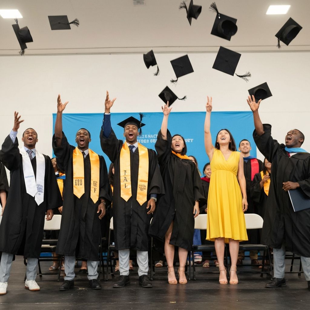 Graduation ceremony celebration